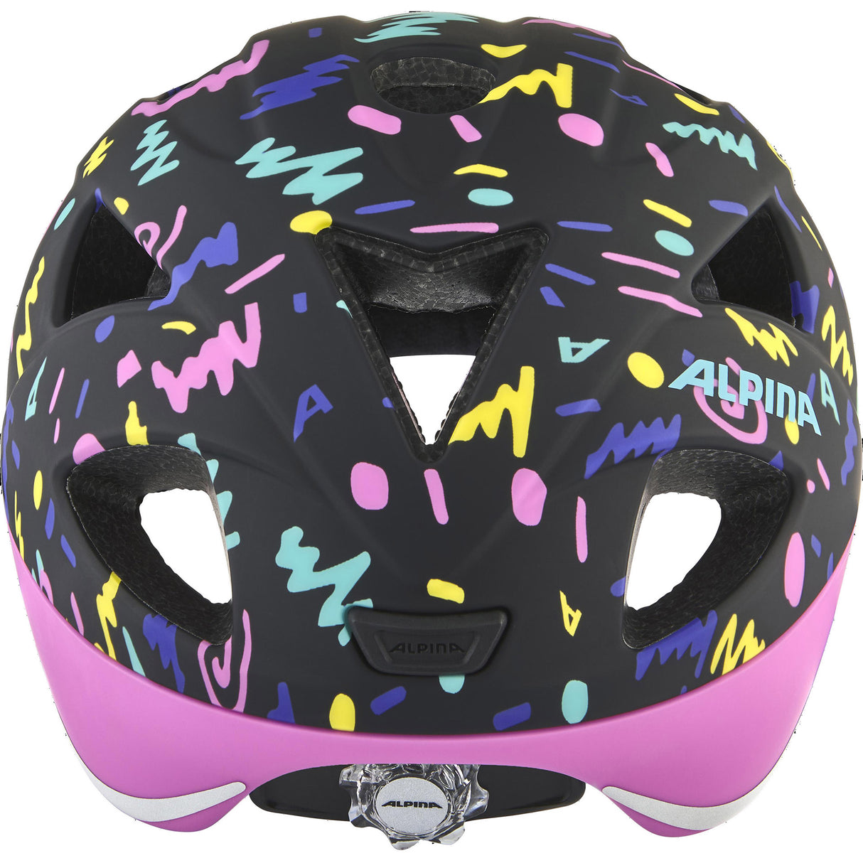 Olympic sportswear alpina sports casque pour enfants ximo flash noir-confetti 47-51 mat
