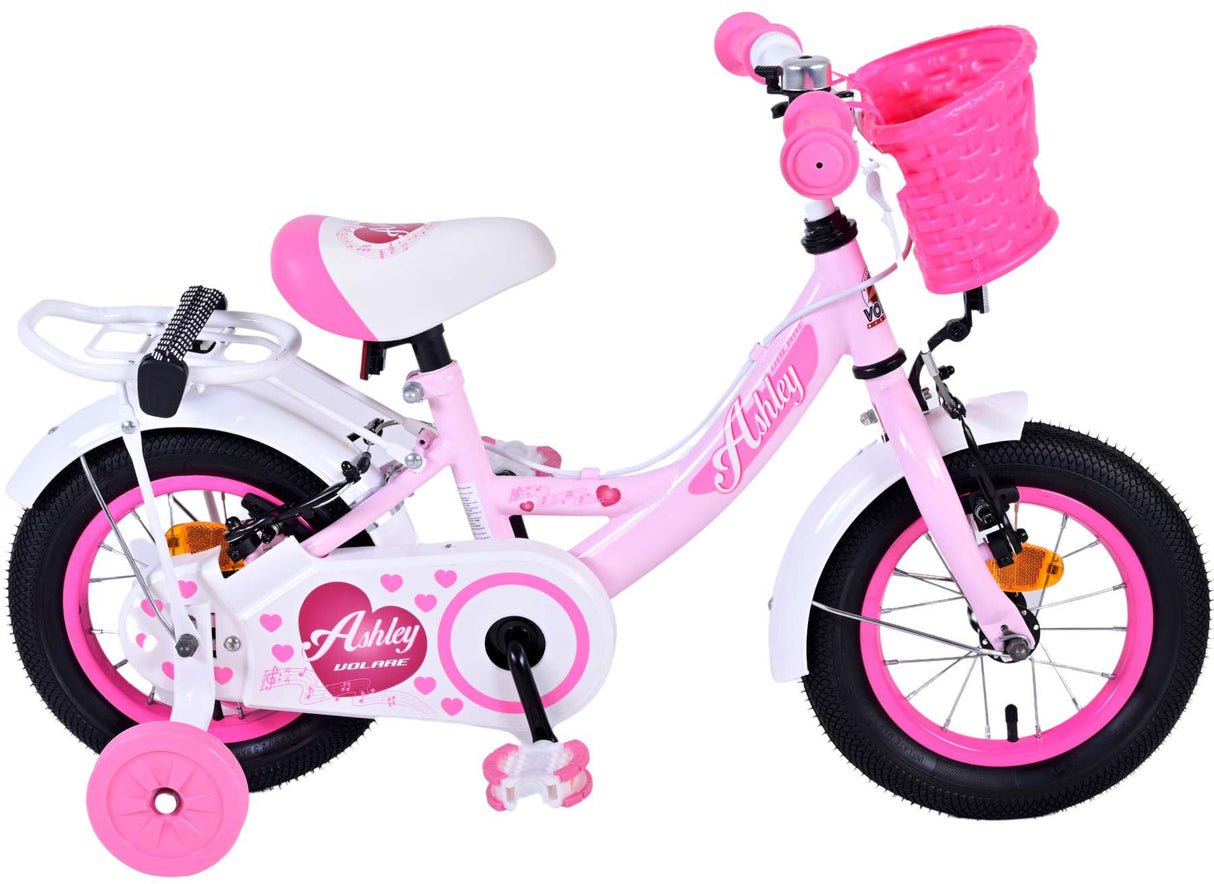 Volare Ashley Vélo pour enfants Filles 12 pouces Rose Deux freins à main