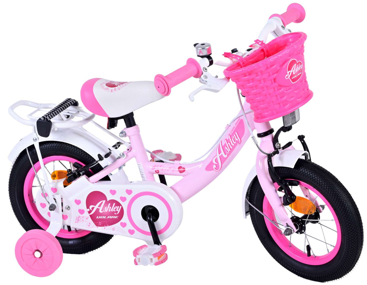 Volare Ashley Vélo pour enfants Filles 12 pouces Rose Deux freins à main