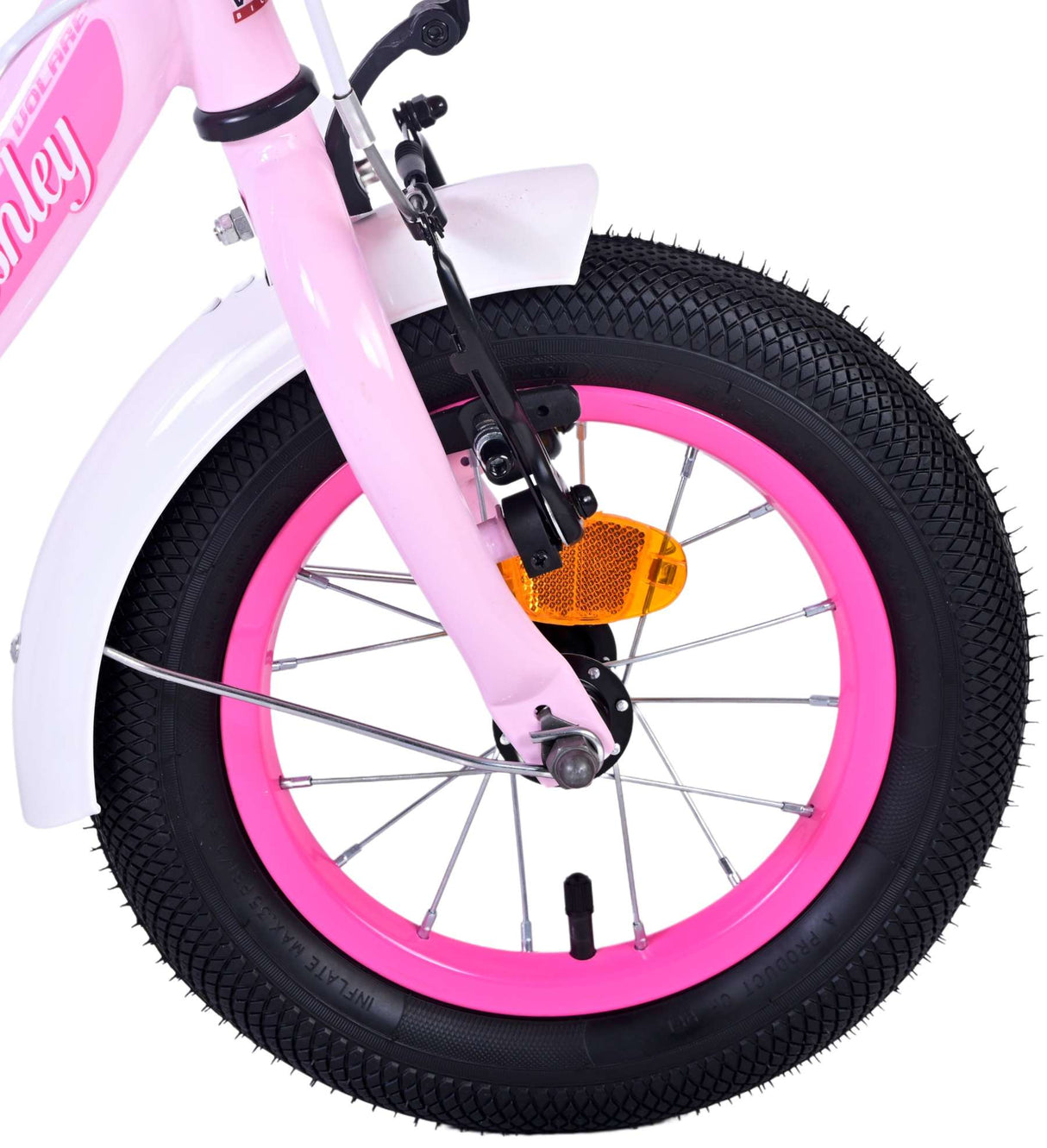 Volare Ashley Vélo pour enfants Filles 12 pouces Rose Deux freins à main