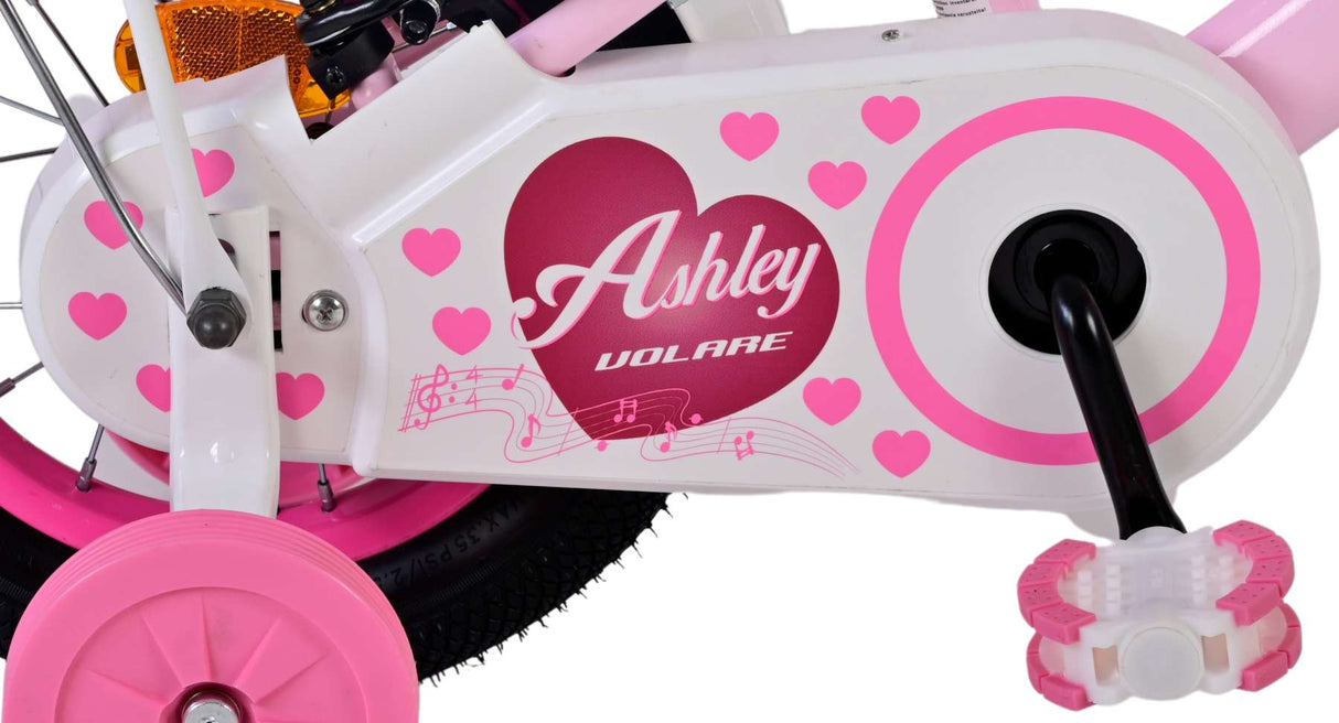Volare Ashley Vélo pour enfants Filles 12 pouces Rose Deux freins à main