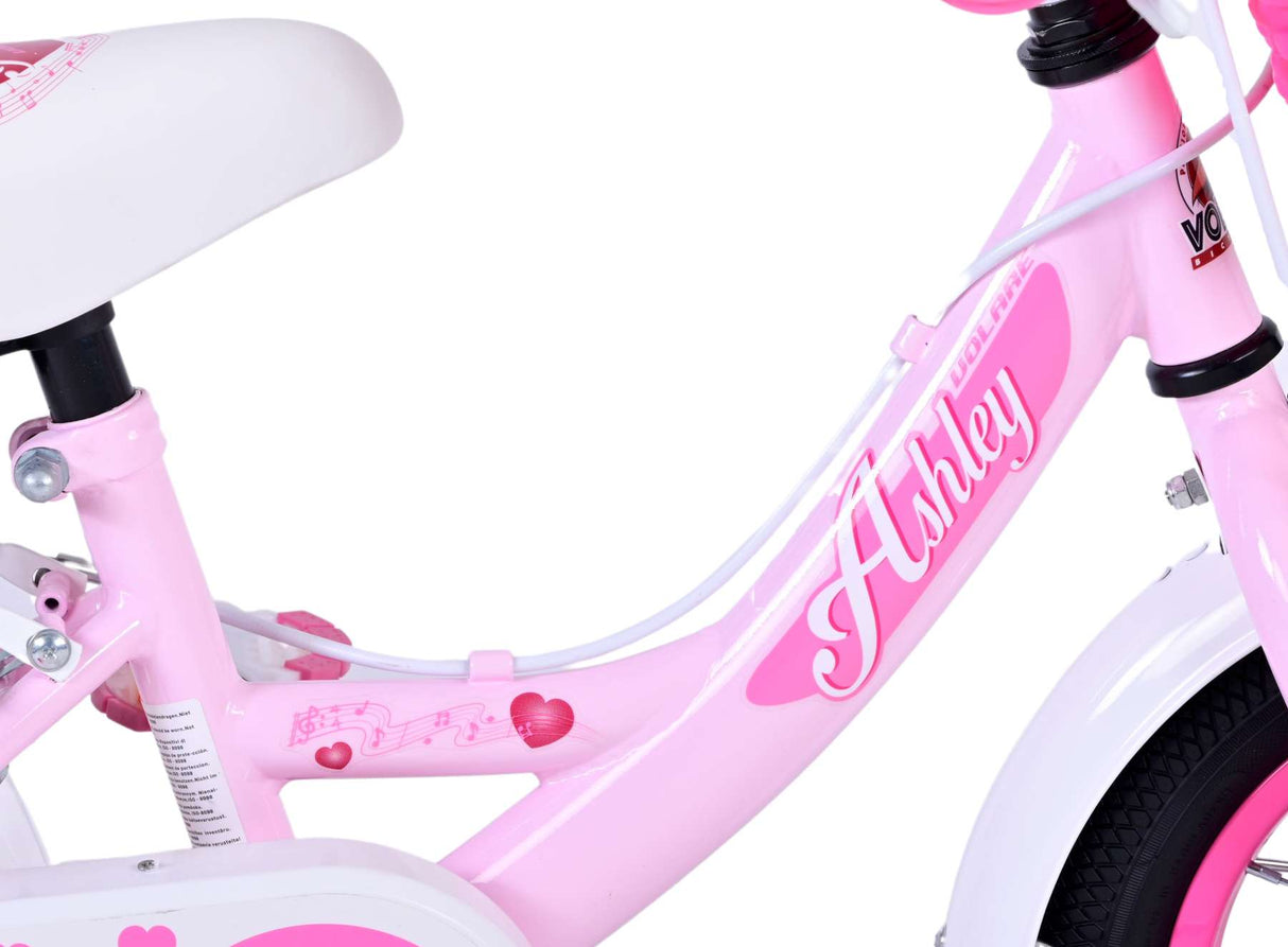 Volare Ashley Vélo pour enfants Filles 12 pouces Rose Deux freins à main