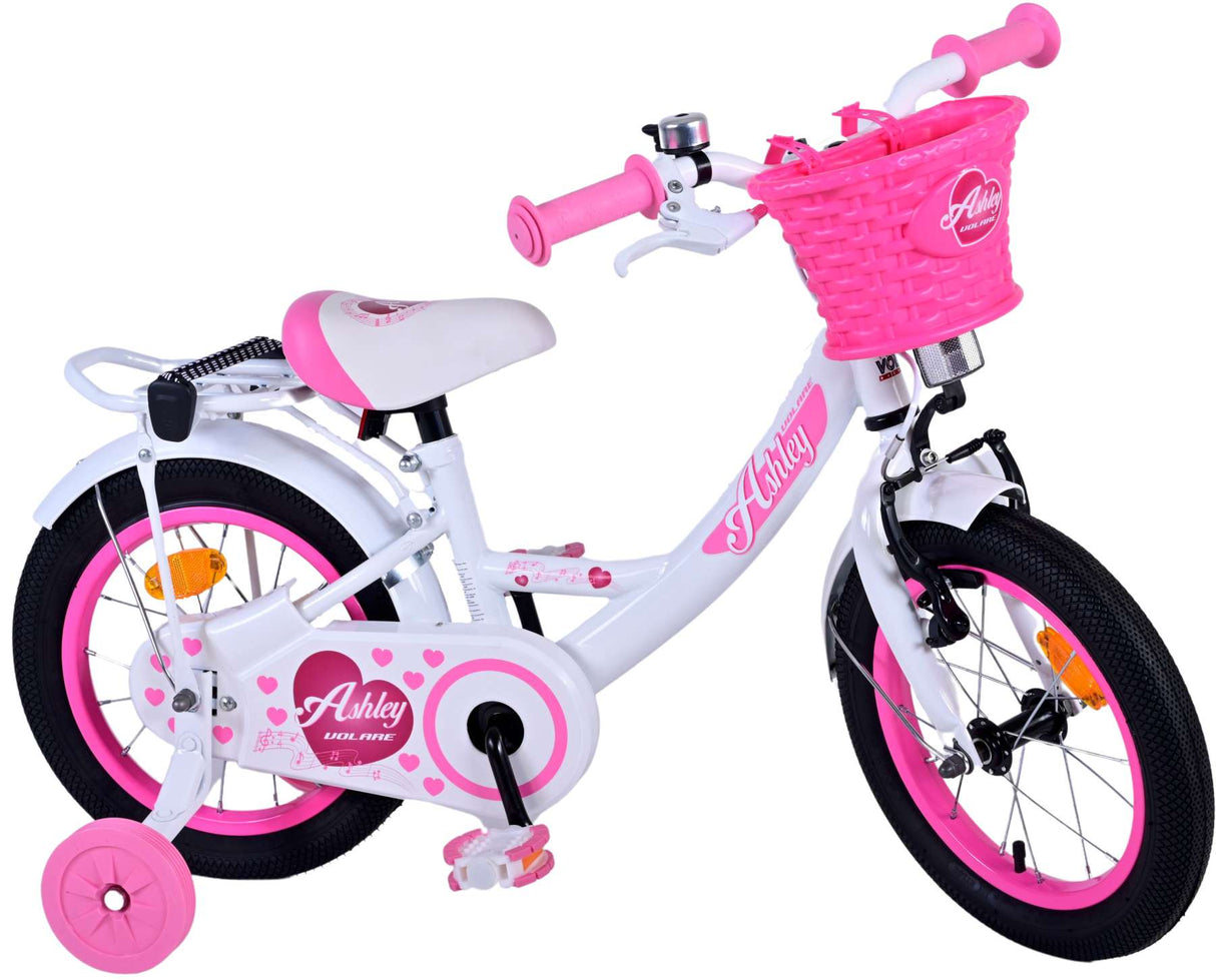 Volare Ashley Children's Bicycle - Girls - 14 pouces - blanc