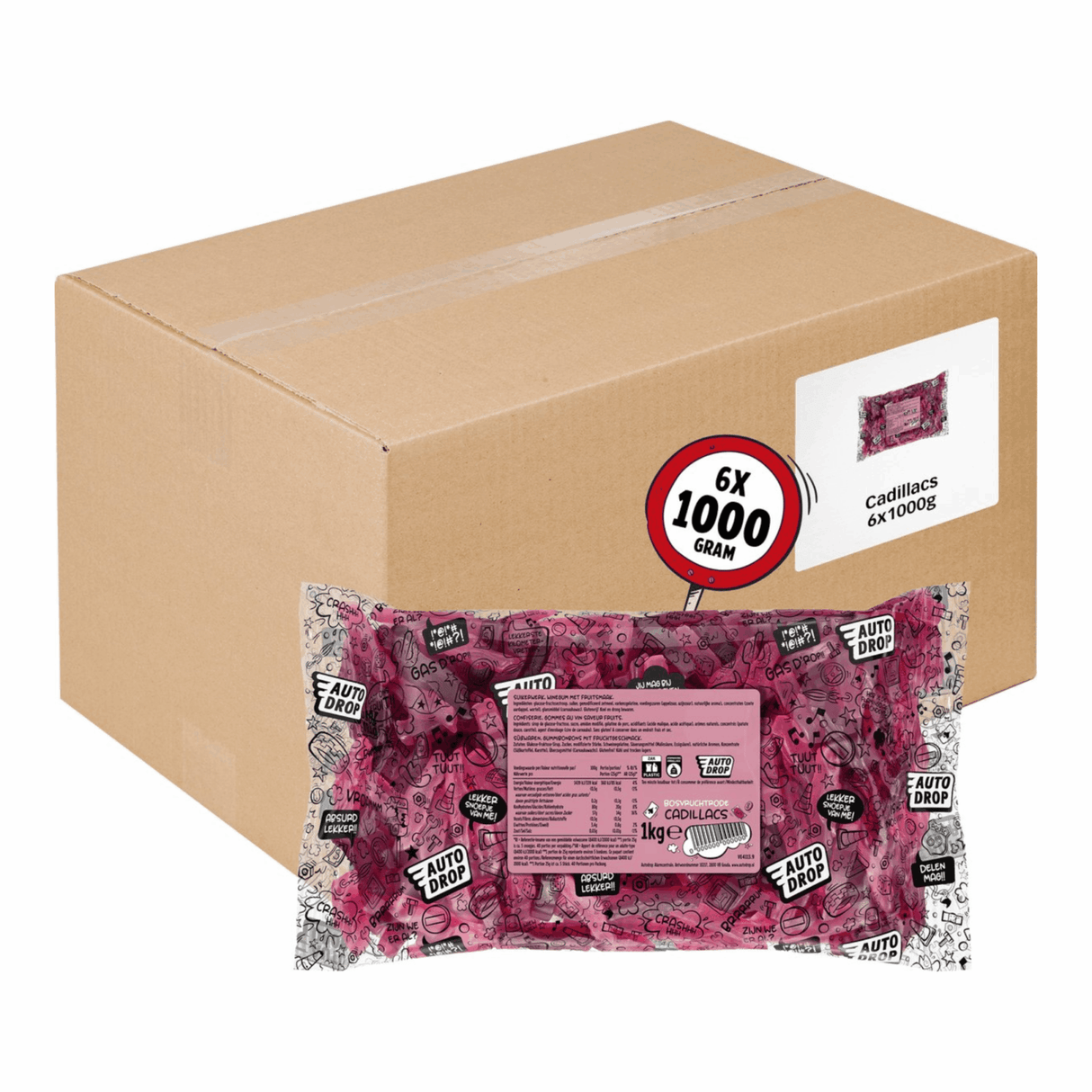 Cadillacs rouges Autodrop (6x1kg)