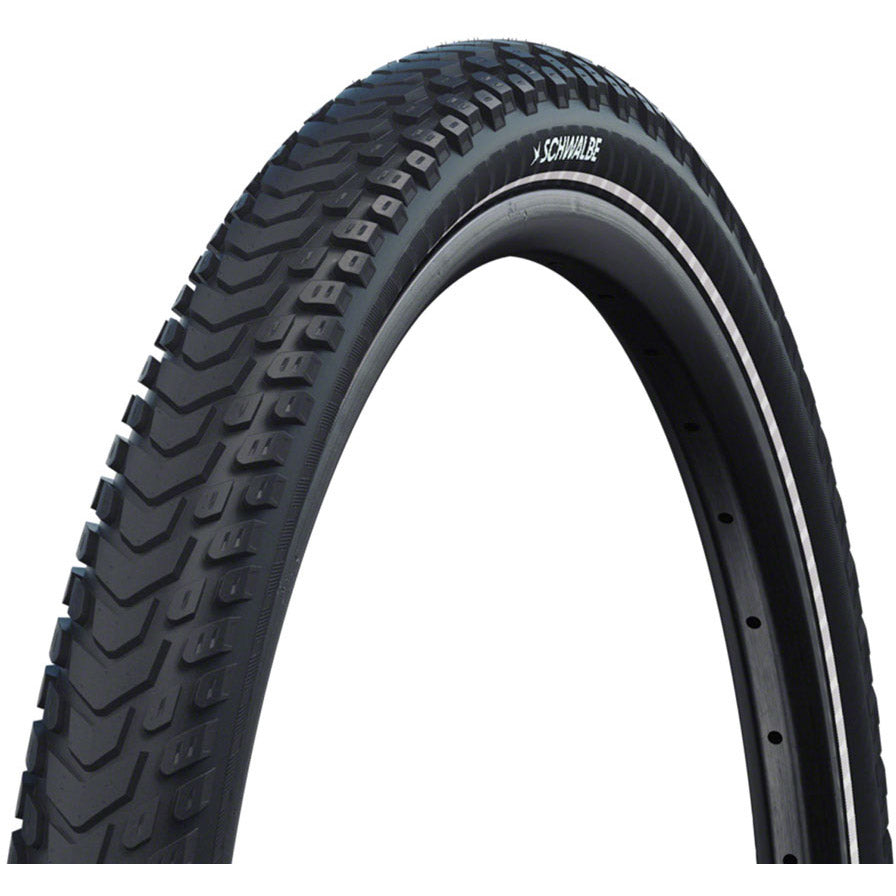 Schwalbe marathon mondial pro - pliable - addix - v-guard - 27,5x2,40 - noir + reflex