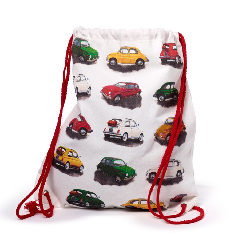 Sac à dos à cordon en toile à répétition Fiat 500