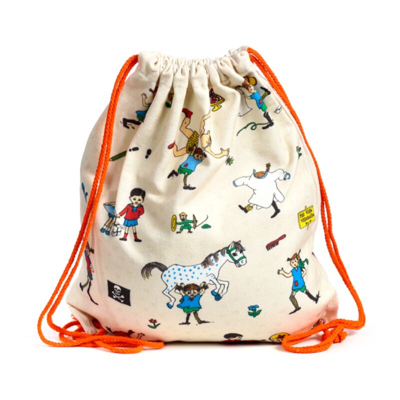 Sac à dos à cordon en toile Pippi Brindacier
