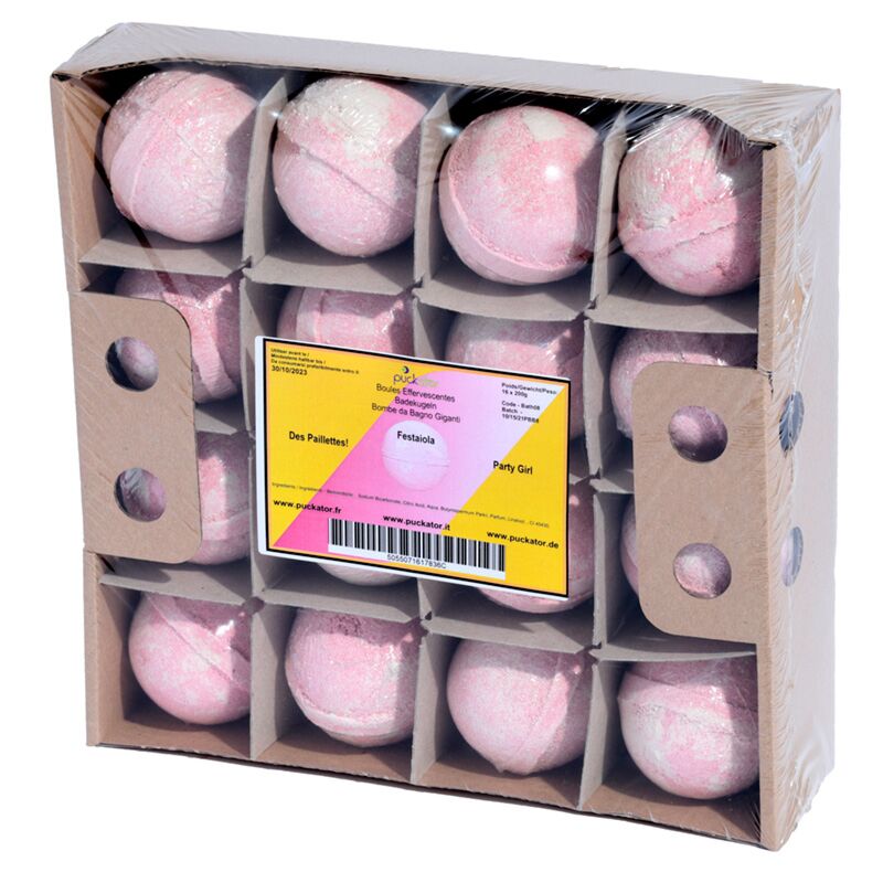 Plateau de bombes de bain - paillettes pour le corps party girl