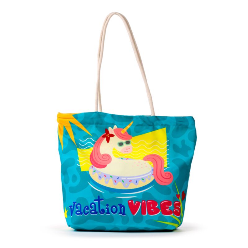 Sac de plage en toile licorne Holiday Vibes