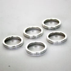 Sac à 5 étals d'anneau de remplissage 1,1 8 espaceur en argent 5 mm