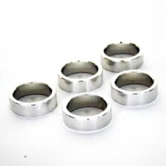 Bagure de 5 étals d'anneau de remplissage 1,1 8 Silver 10m Spacer