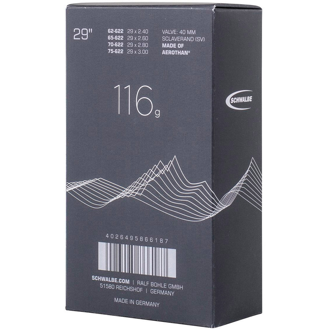 Schwalbe Inner Tube Aerothanfv SV19FE 62 75-622 IB SV 40mm (1er)