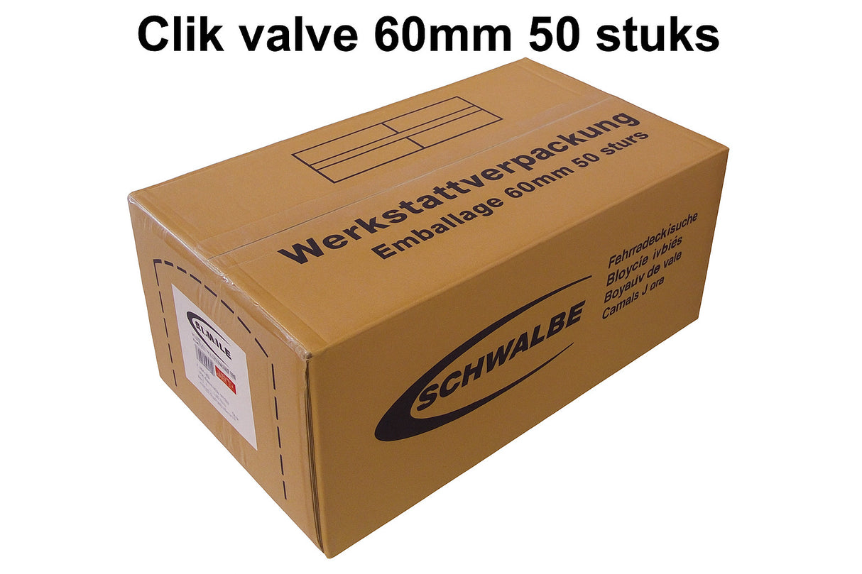 Chambre à air Schwalbe 23 30-622 630 scv15 valve clic 60mm emballage atelier 50 pièces