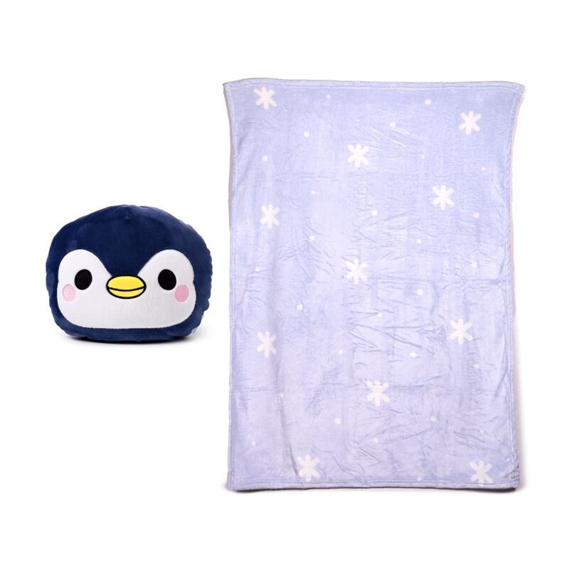 Blankeazzz Adoramals Nico le Pingouin couverture de voyage en peluche 2 en 1