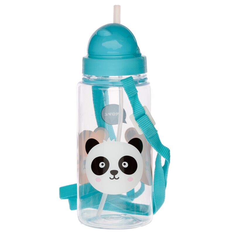 Adoramals durable sans BPA 450 ml bouteille d'eau pour enfants avec paille