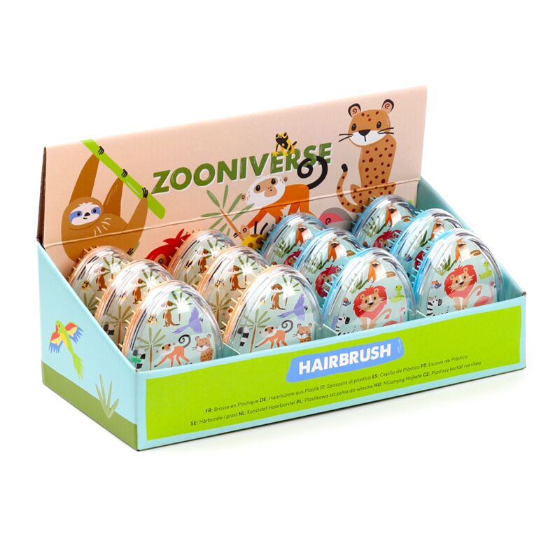 Brosse à cheveux à paillettes en forme de Zoouniverse