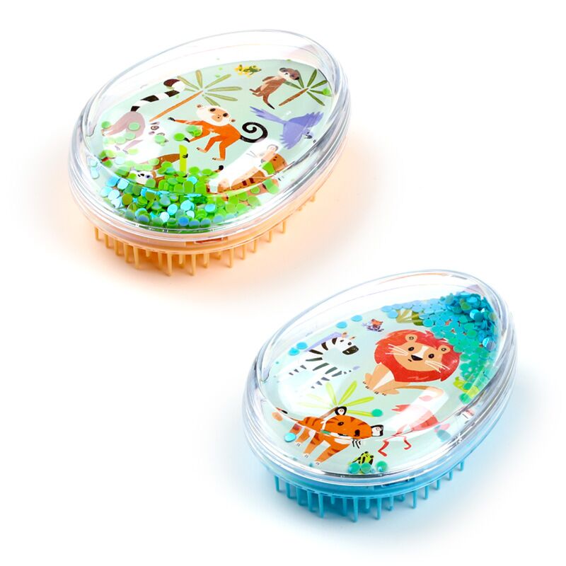 Brosse à cheveux à paillettes en forme de Zoouniverse