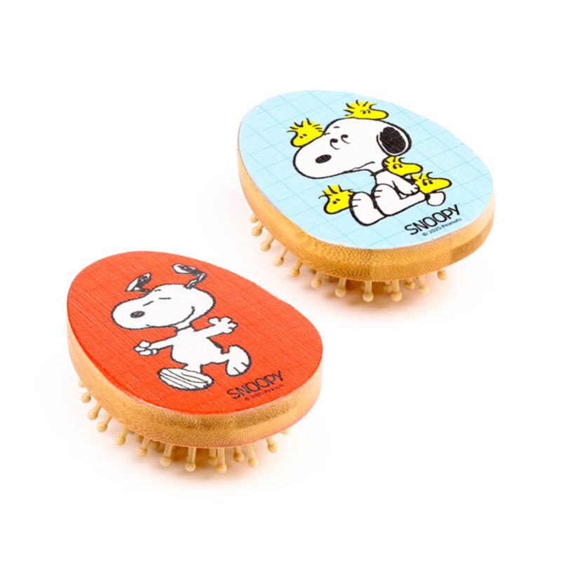 Brosse à cheveux en bambou Union Peanuts Snoopy Woodstock