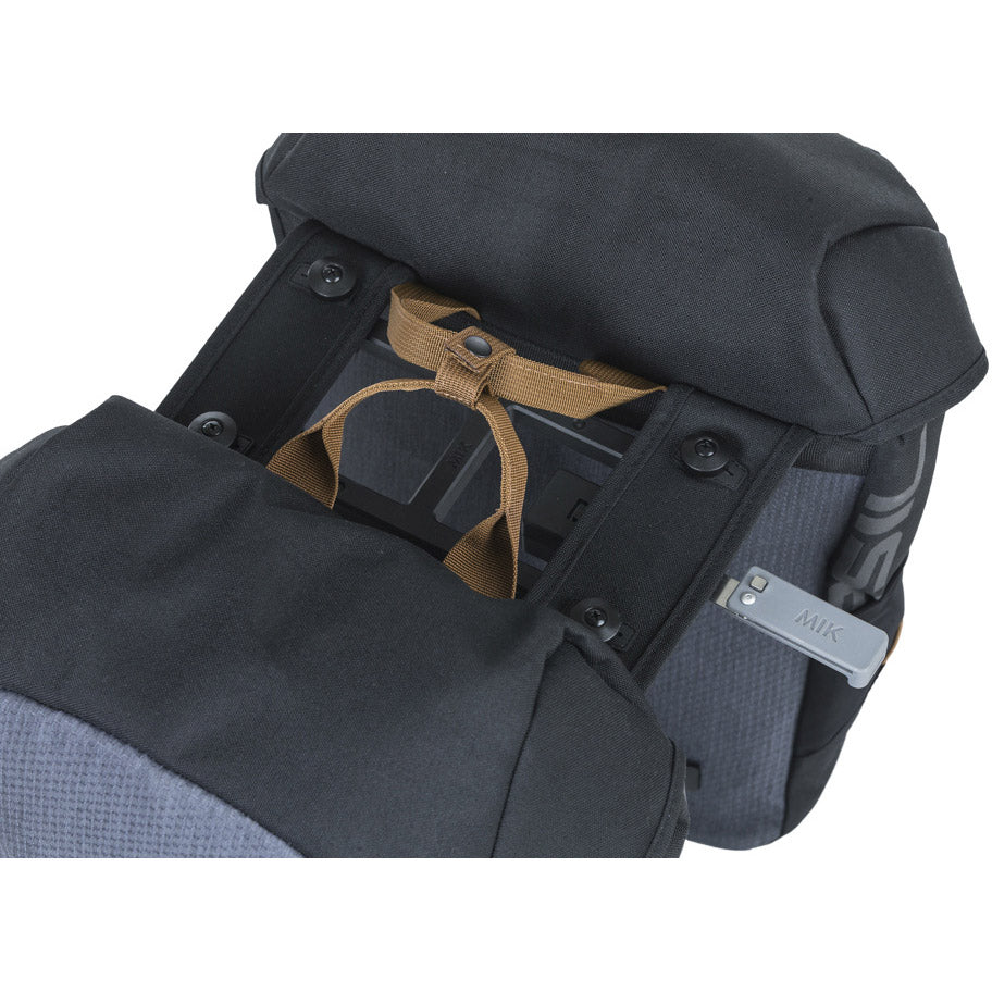 Sacoche de vélo double Basil miles mik 34 litres 13 x 26 x 35 cm - gris noir