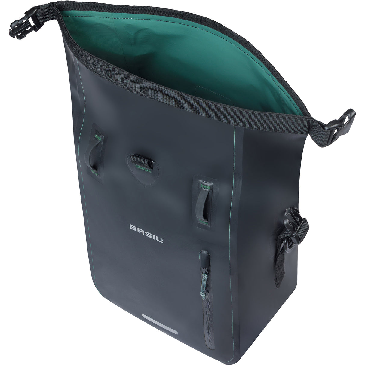 Basil sac de vélo simple rivo m bâche mik 12-15l 14 x 25 x 38 cm - noir