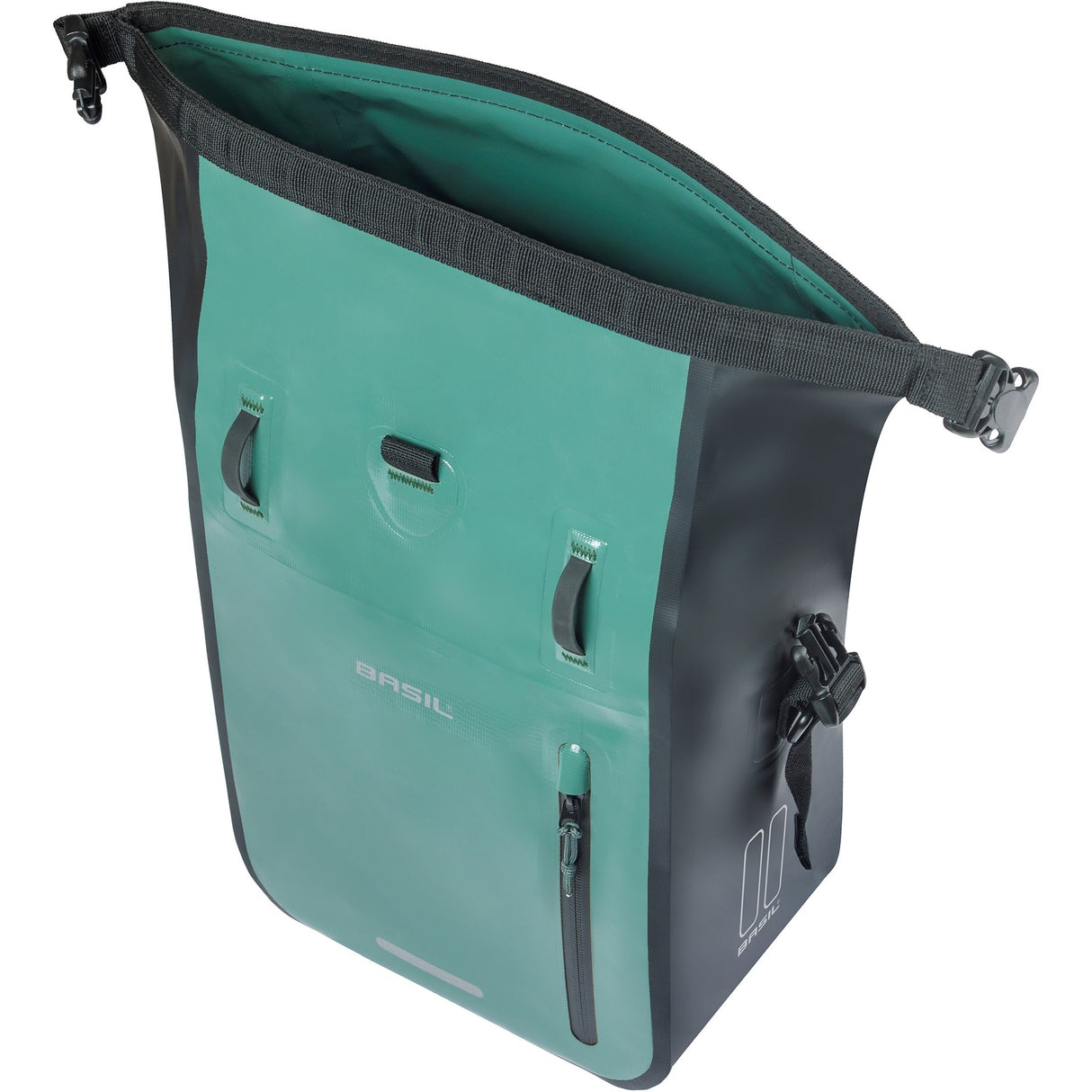 Basil sac de vélo simple rivo m bâche mik 12-15l 14 x 25 x 38 cm - vert noir
