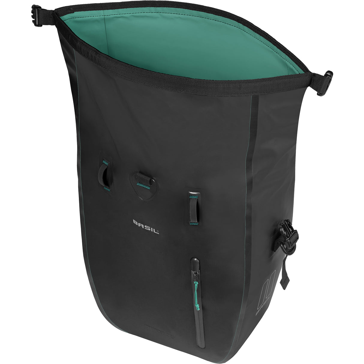 Basil sac de vélo simple rivo l bâche mik 25-31l 14 x 28 x 43 cm - noir