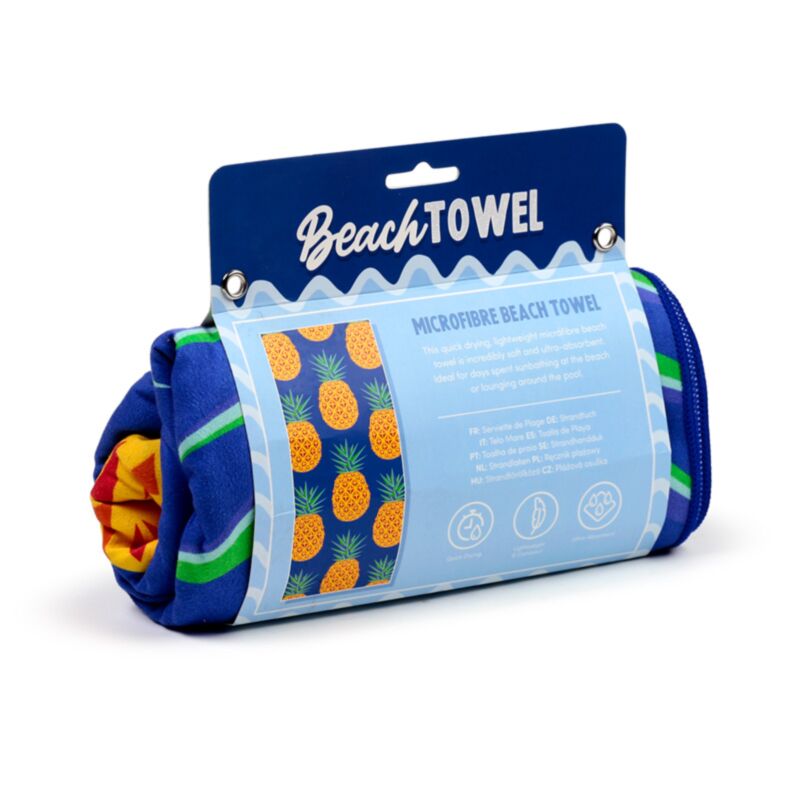 Serviette de plage en microfibre imprimé ananas