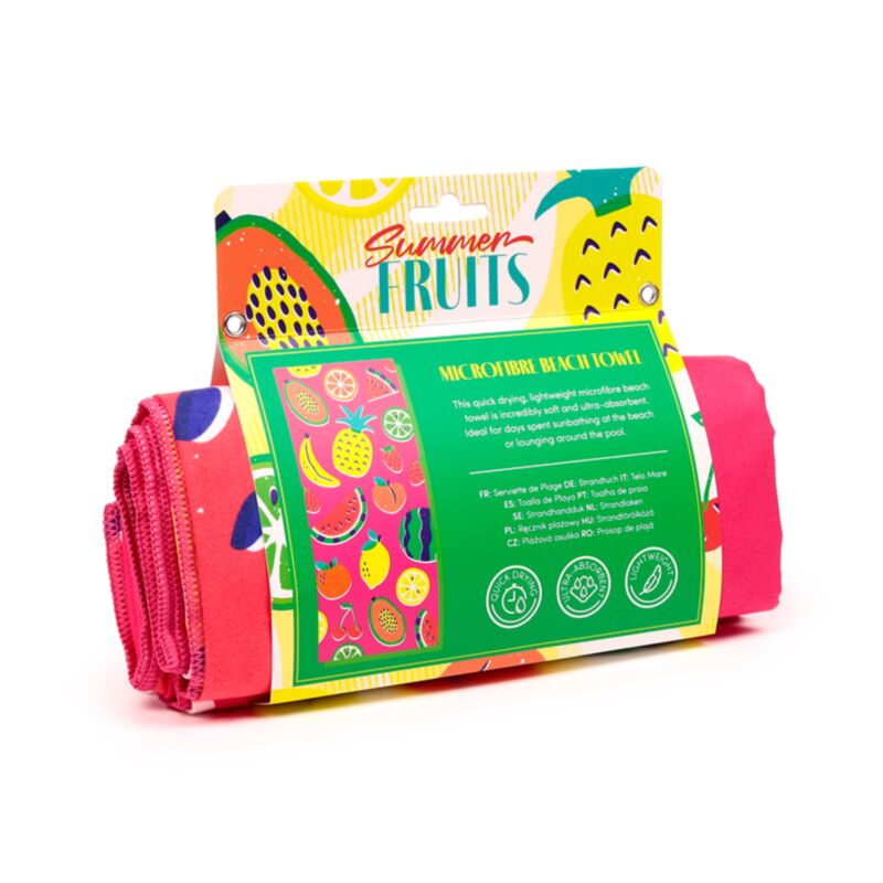 Serviette de plage en microfibre fruits d'été