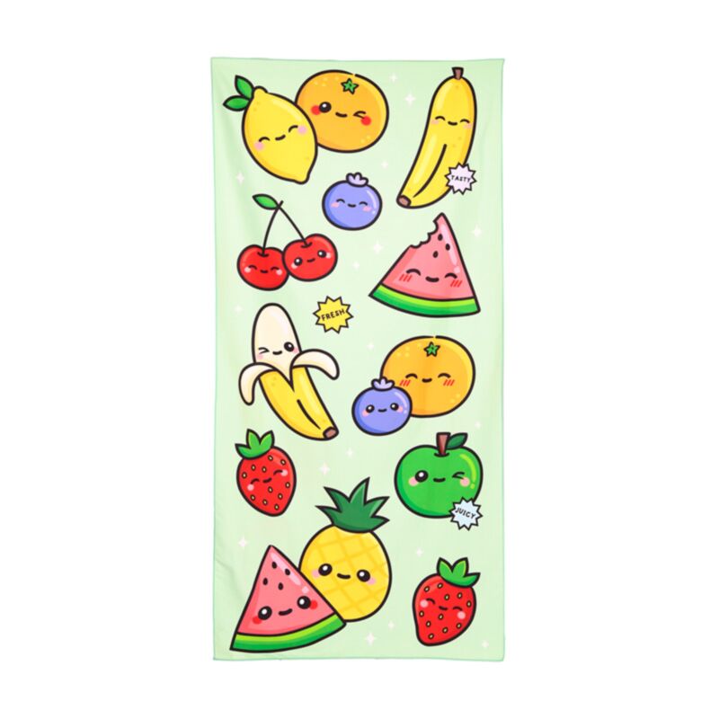 Serviette de plage en microfibre aux fruits d'été pastèque Foodiemals