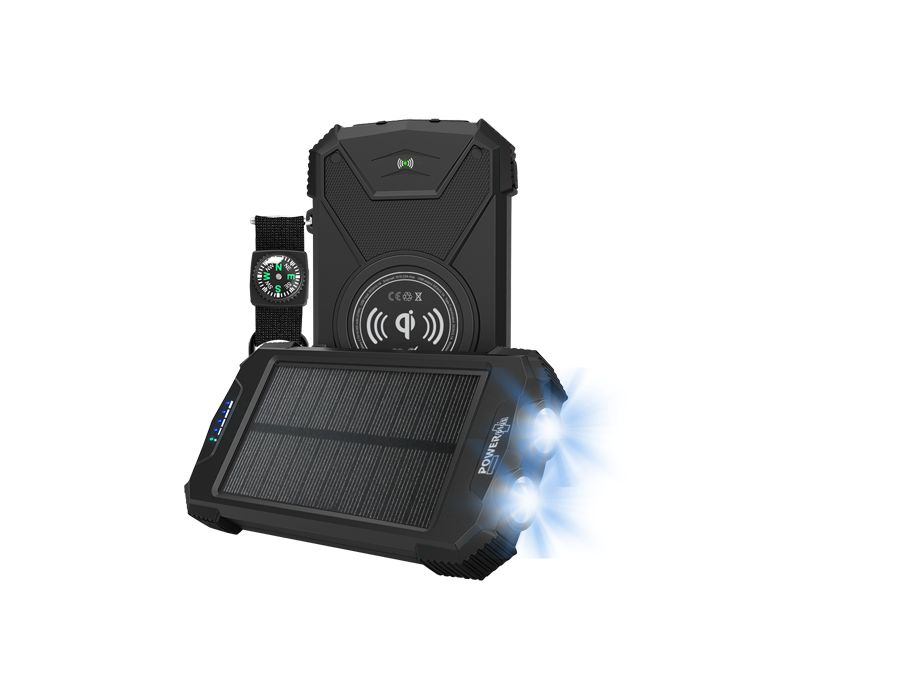 Powerplus Beluga Solar Powerbank 10 000 MAH