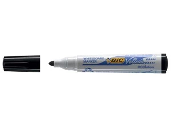 Bic velleda 1701 - marqueur pour tableau blanc - pointe ronde - noir
