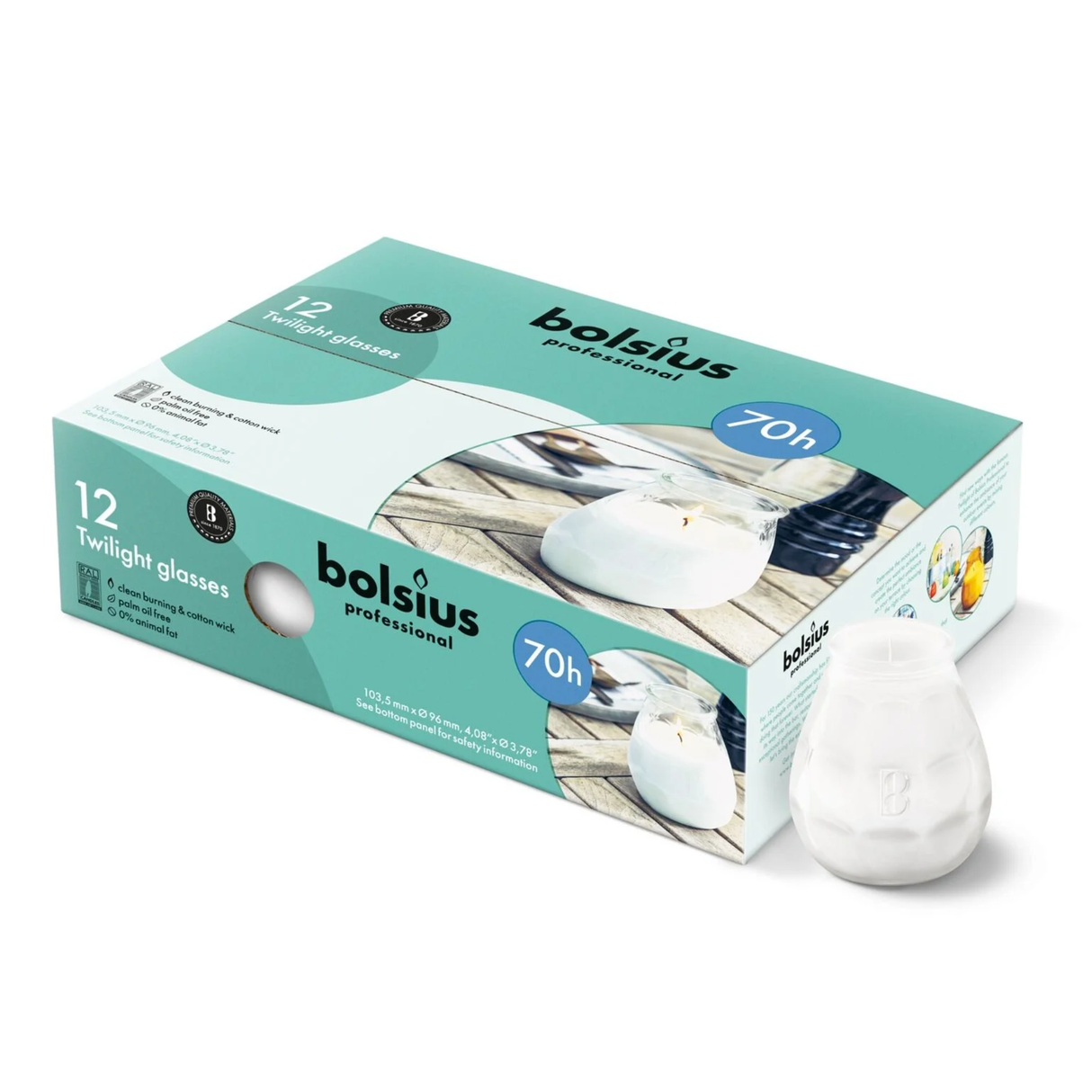Bolsius crépuscule blanc (12 pièces)