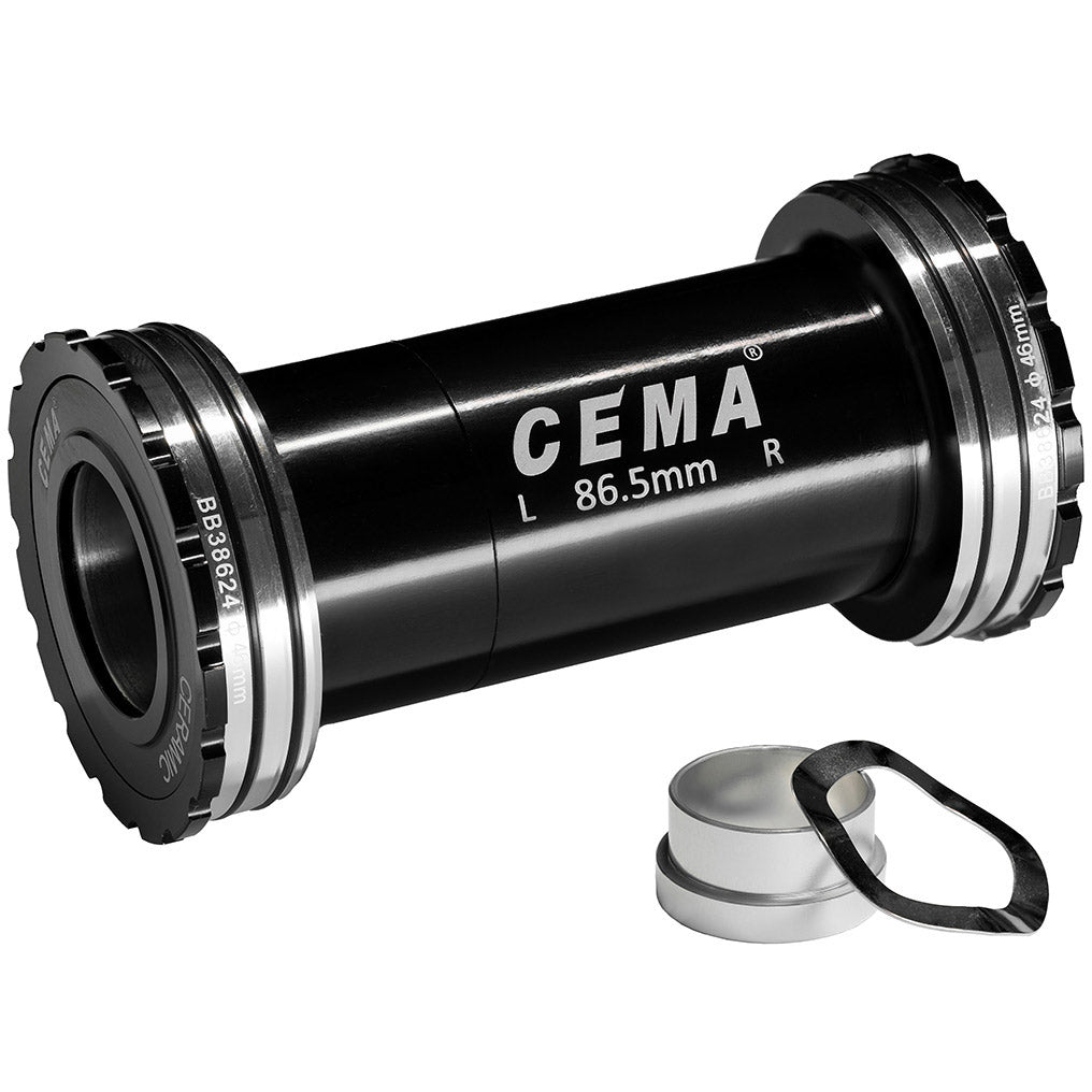 Cema pédalier bb386 sram gxp sg3 revêtement céramique noir