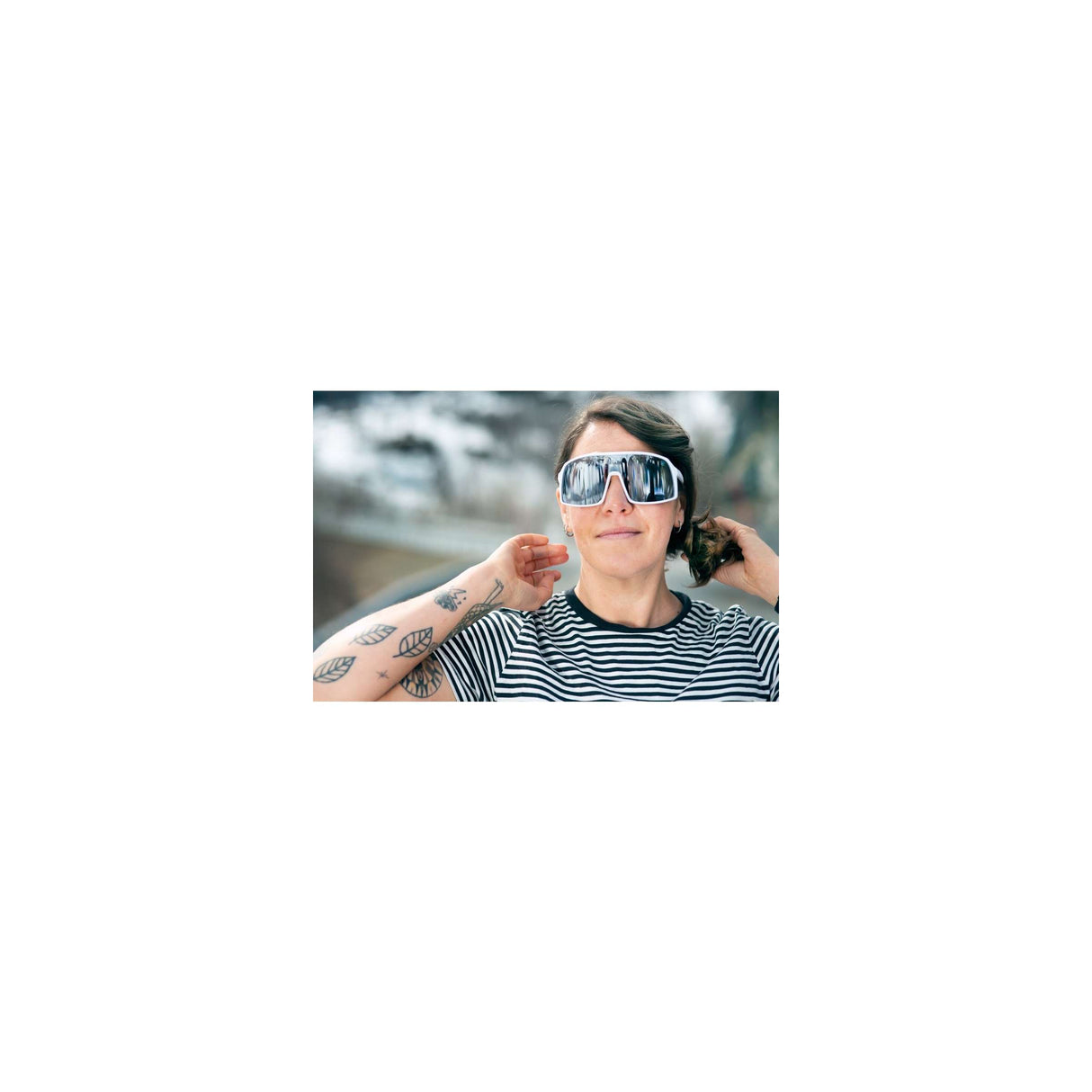 Chpo lunettes erica blanc argent miroir