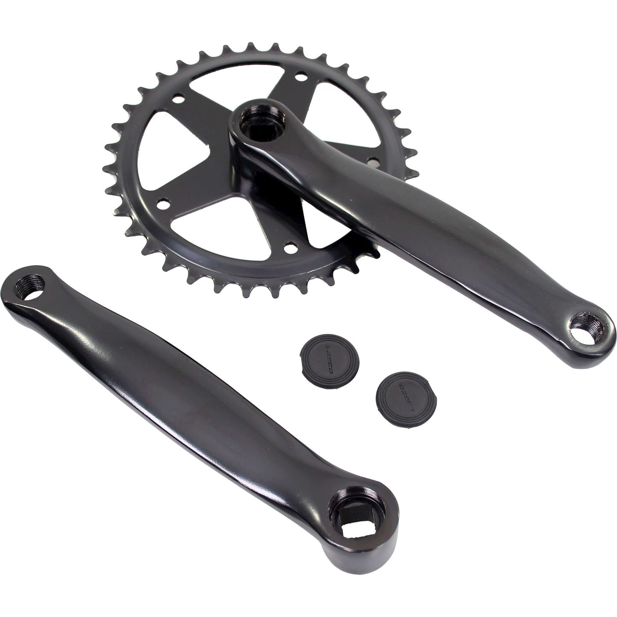 Pédalier Vinty 36t ⅛ 170mm jis aluminium noir