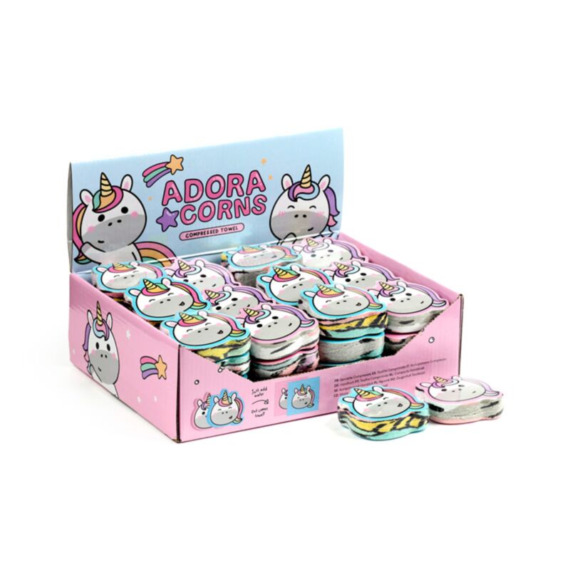 Serviette de voyage compacte licorne Adoracorns