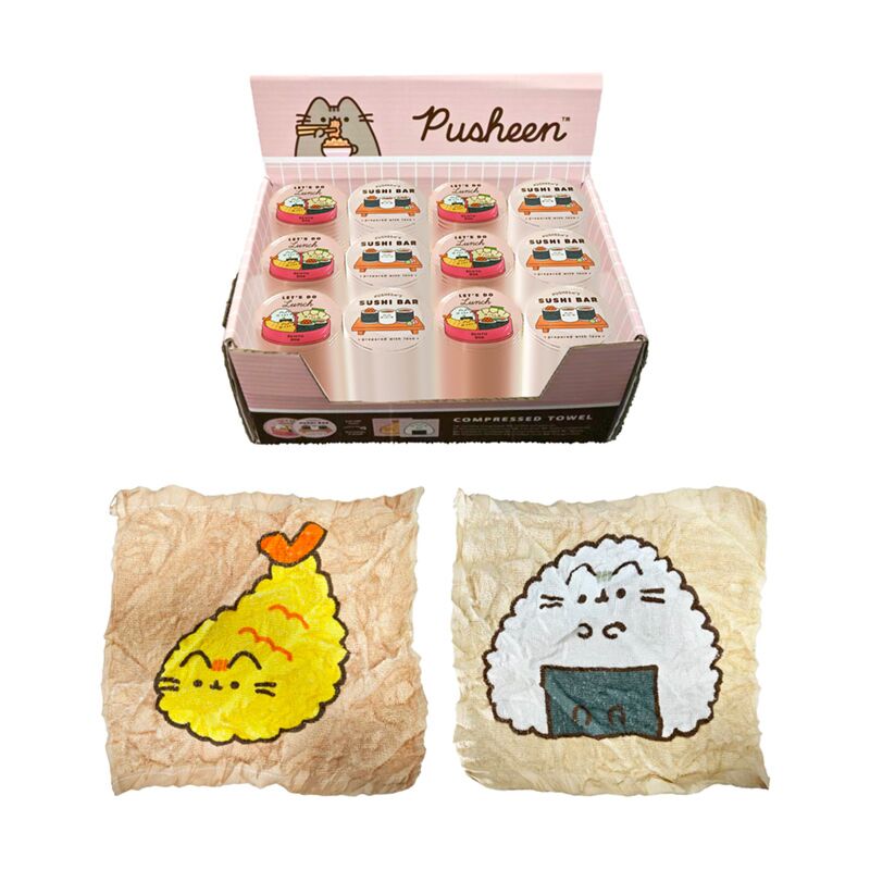 Serviette de voyage compacte Union Pusheen le chat Sushi Club