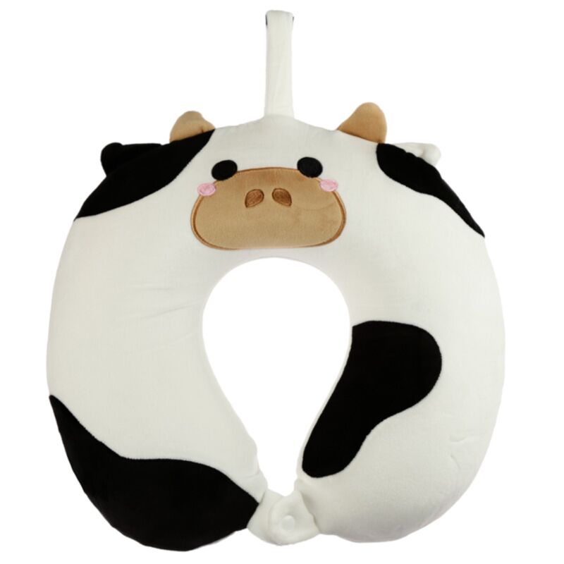 Oreiller cervical en mousse à mémoire de forme en peluche vache Relaxeazzz