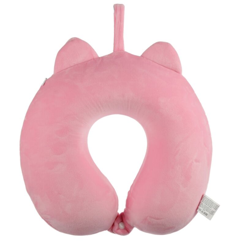 Oreiller cervical en mousse à mémoire de forme en peluche cochon Relaxeazzz
