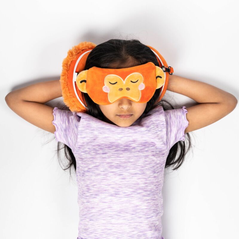 Masque de sommeil oreiller de voyage rond Relaxeazzz Adoramals Orangutang
