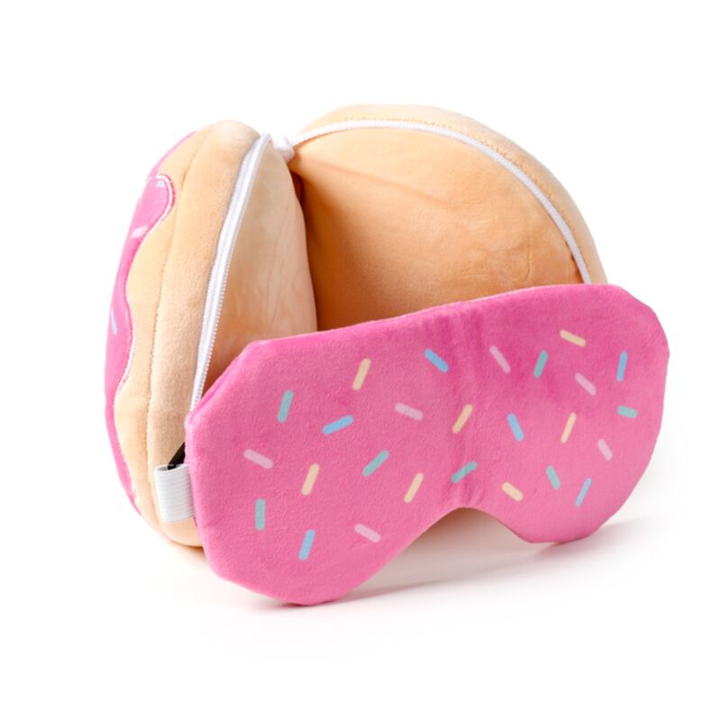 Masque de sommeil oreiller de voyage rond Relaxeazzz Adorasnacks Donut