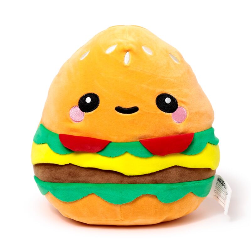 Squidglys en peluche mals gourmands Hammy le hamburger