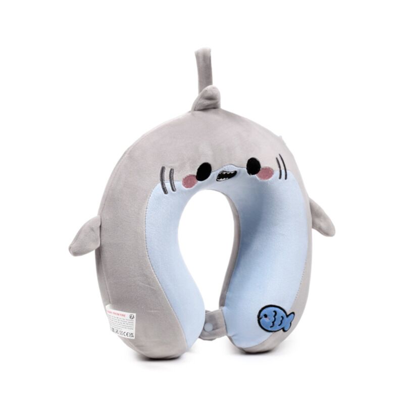 Relaxeazzz Archie le requin Adoramals oreiller cervical en mousse à mémoire de forme en peluche