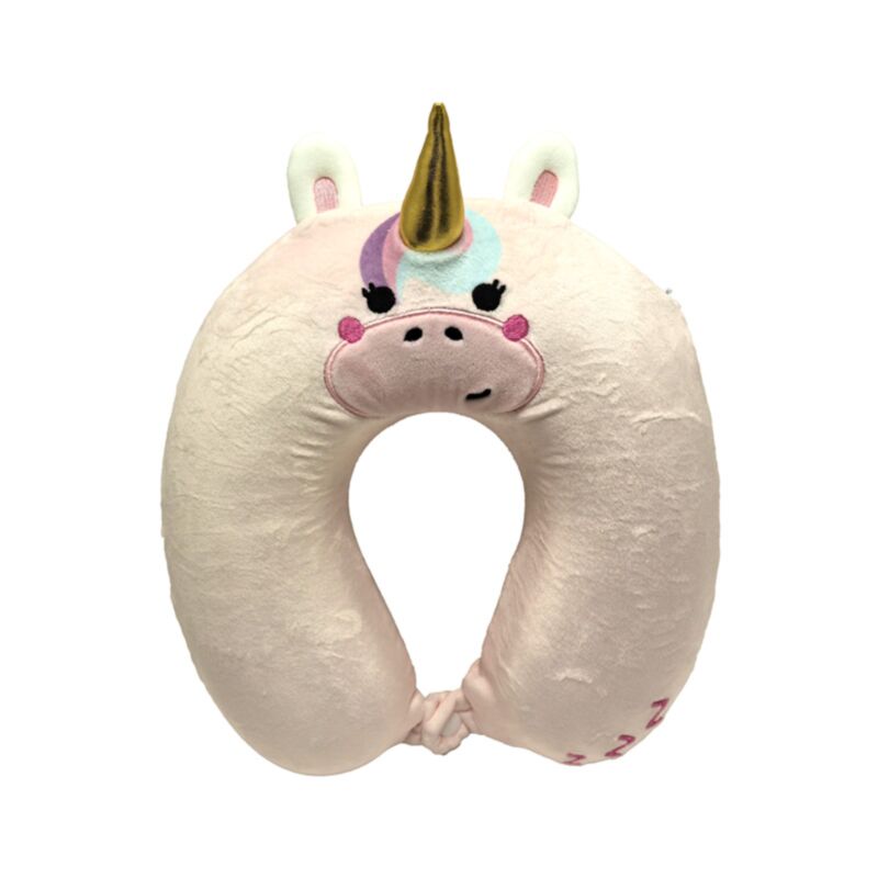 Relaxeazzz adoracorns bella la licorne oreiller de voyage pour enfants