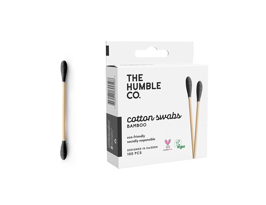 La humble co. cotons-tiges en bambou - noir