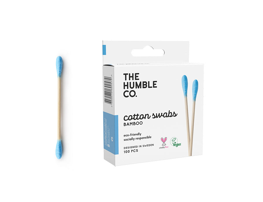 La humble co. cotons-tiges en bambou - bleu