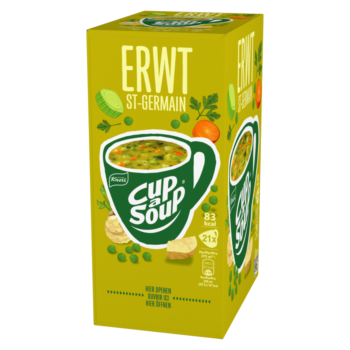 Knorr tasse à soupe aux pois (21x 175ml)