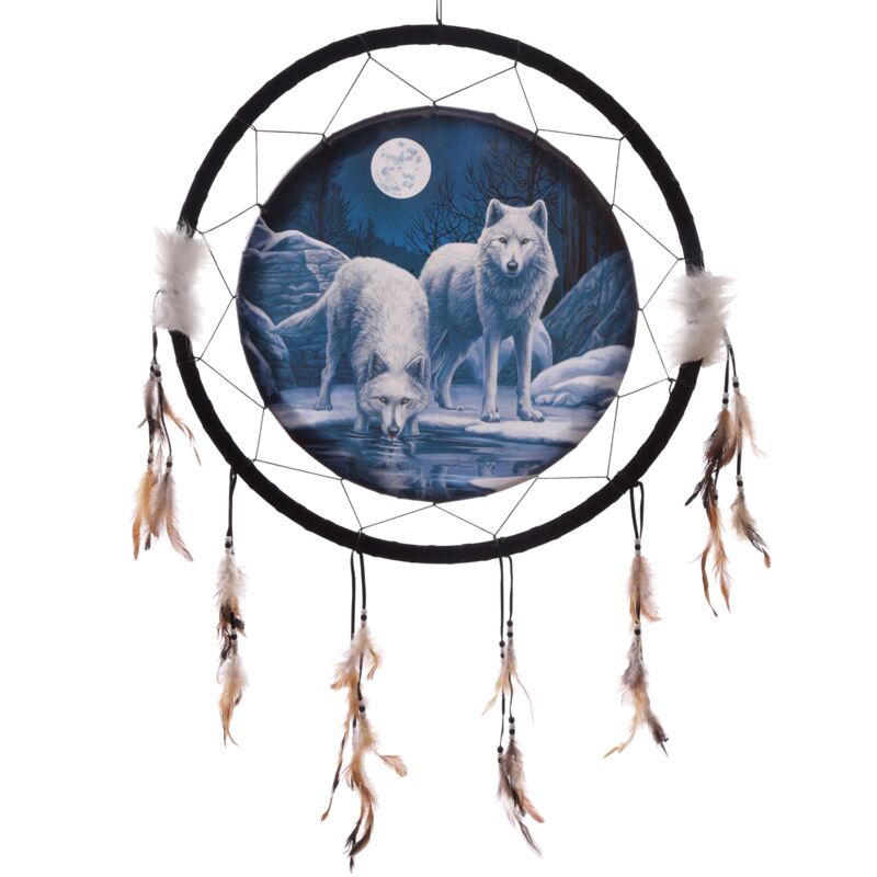 Lisa Parker attrape-rêves loup d'hiver 60cm