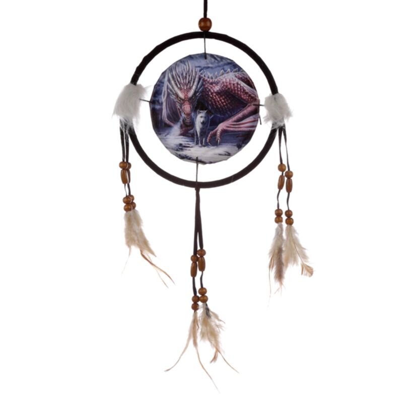 Lisa Parkerer Alliance Dragon Loup Attrape Rêves 16cm