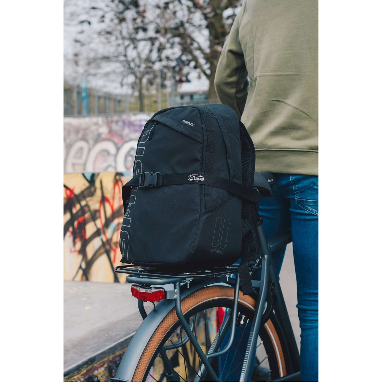 STECO Monkey-with à bagages Rider plus large avec une sangle de noir